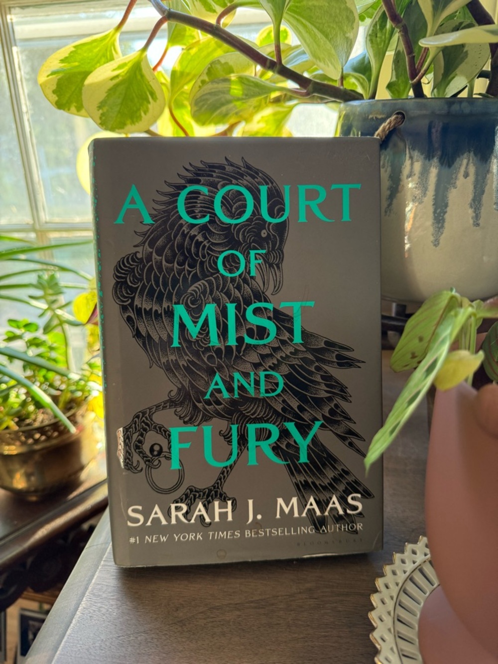 A Court of Mist and Fury by Sarah J. Maas - Teal & Black Cover